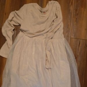 Cat & Jack Cream Sparkle Kids Dress